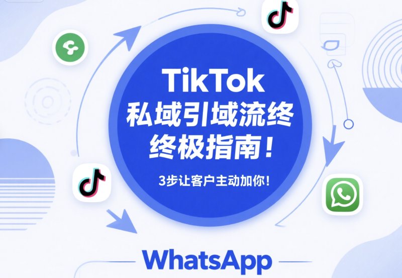 TikTok私域引流终极指南:3步让客户主动加你WhatsApp! TikTok刷粉