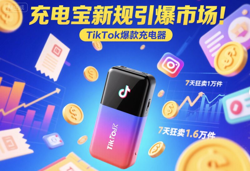 充电宝新规引爆市场!TikTok爆款充电器7天狂卖1.6万件 TikTok刷赞